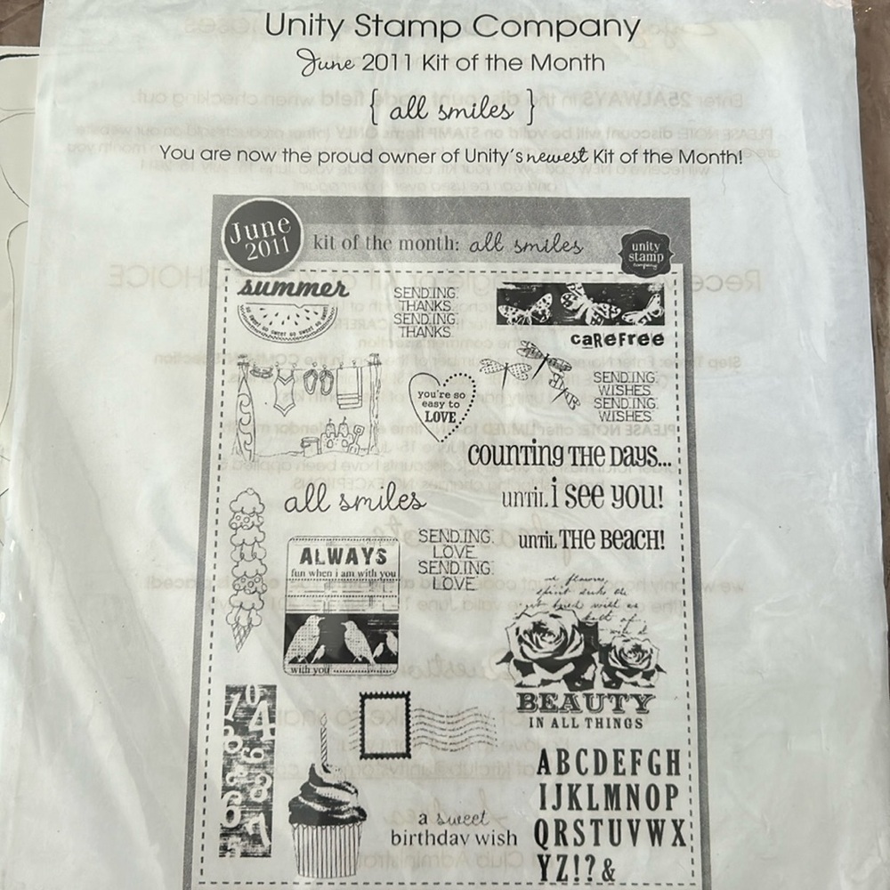 Unity Stamp Company - for paper, card, bag, scrapbook projects